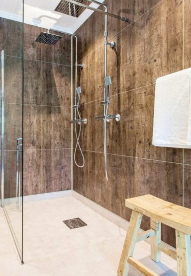 Walk-in shower renovation