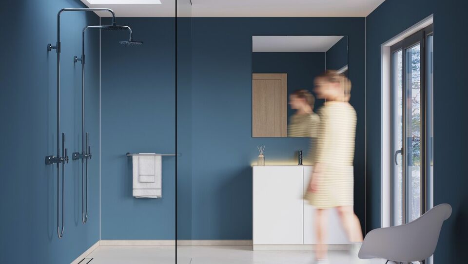 Recently completed bathroom remodel