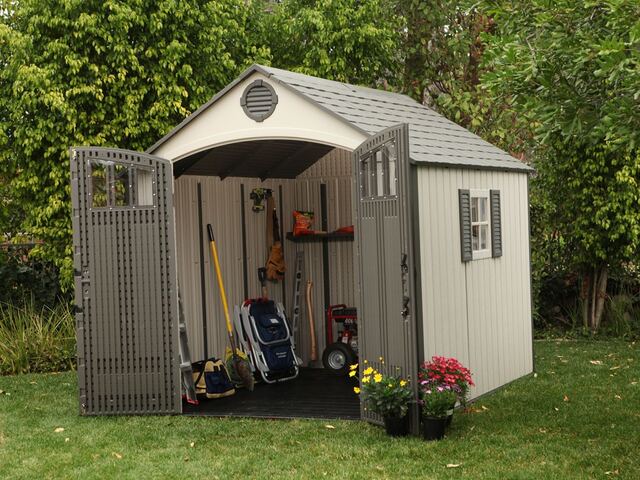 Havenside Outdoor Shed Assembly project example in an exterior and curb
