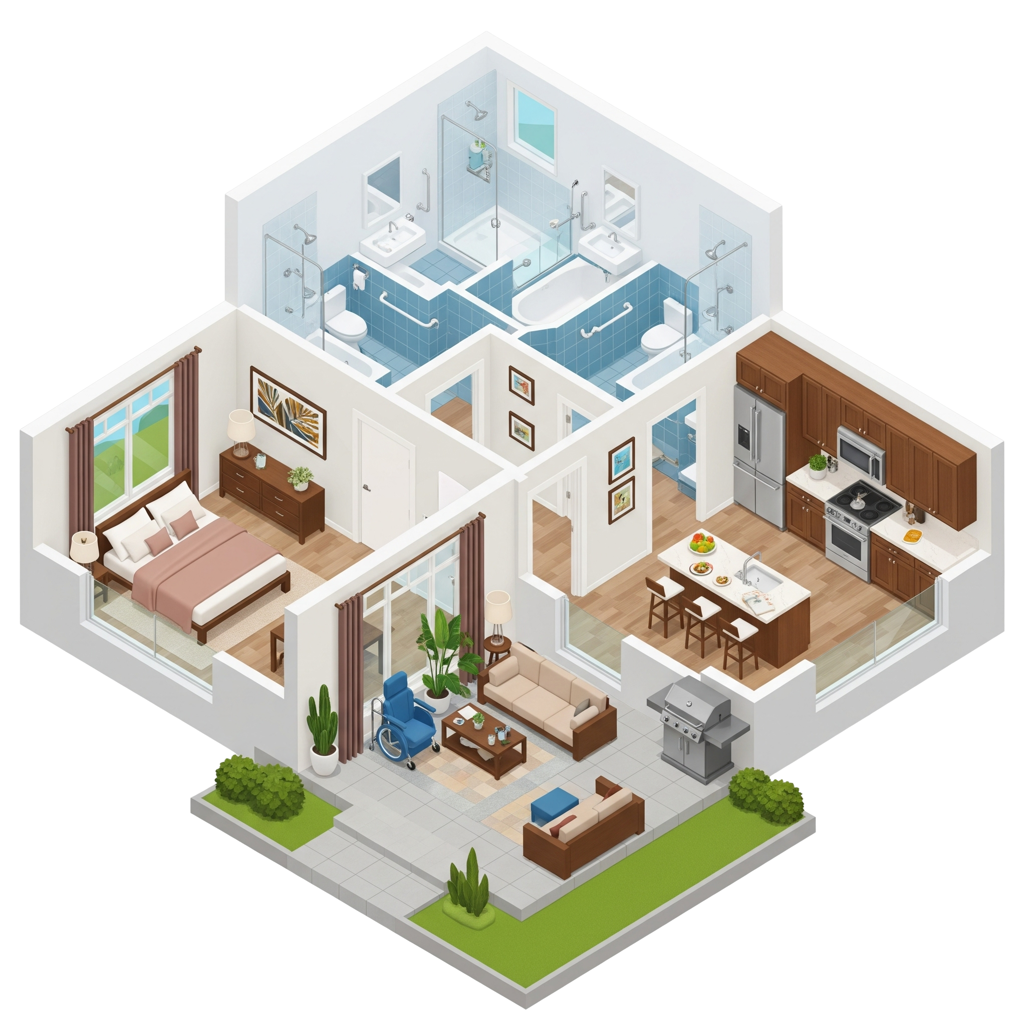 Home blueprint illustration